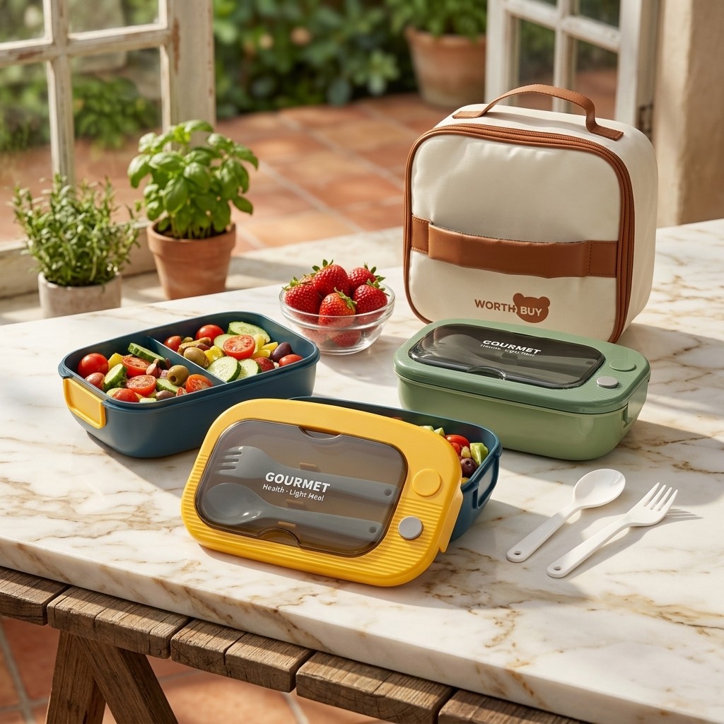 Meal Prep Or Prep Meal - Caixa Bento Plástica com 2 Compartimentos