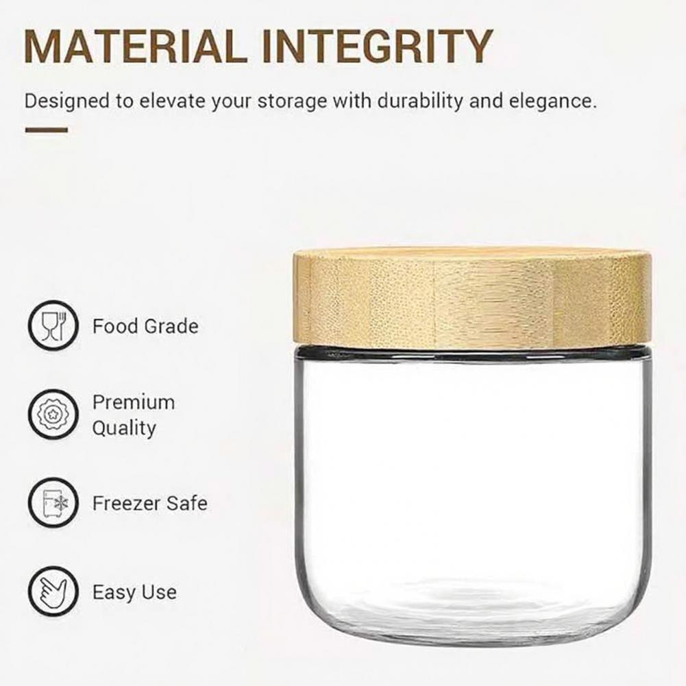 Meal Prep Jars With Lids - Potes de Vidro Herméticos para Armazenamento