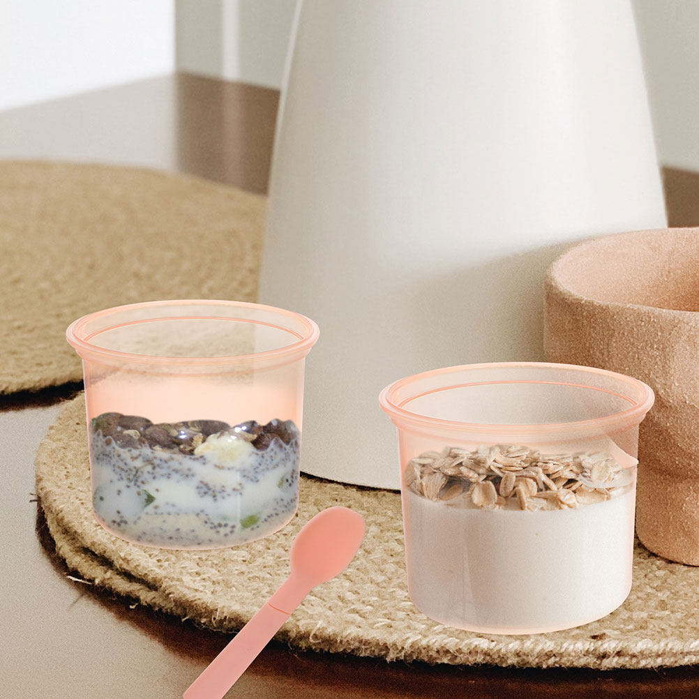 Meal Prep Jars With Lids - Conjunto de 2 Potes para Overnight