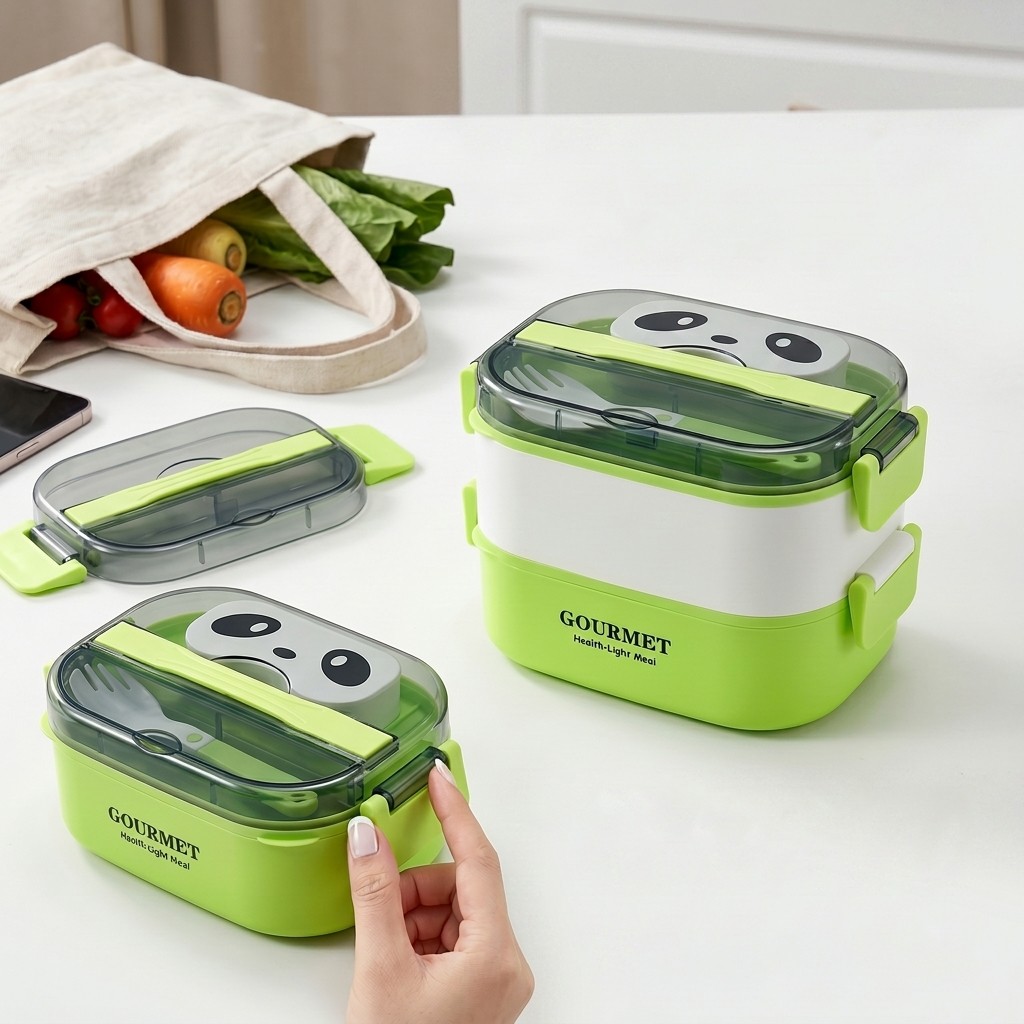 Meal Prep Or Prep Meal - Marmita Plástica Panda para Micro-ondas, à