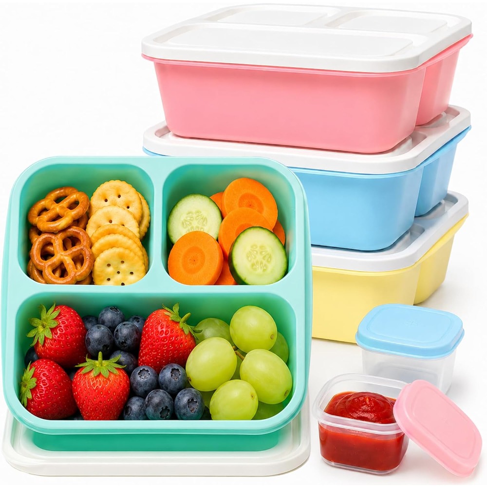 Meal Prep Healthy Lunch - Caixa Bento com 3 Compartimentos para