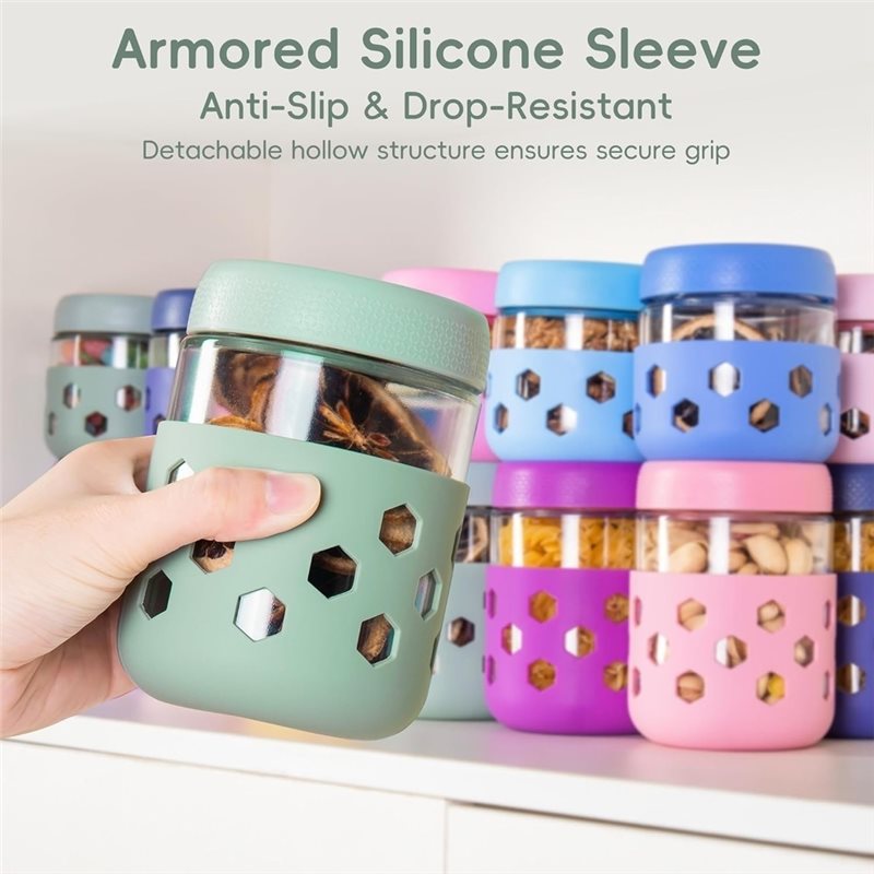 Potes de Vidro Macio com Tampa - Meal Prep Jars With Lids avaliação e preço