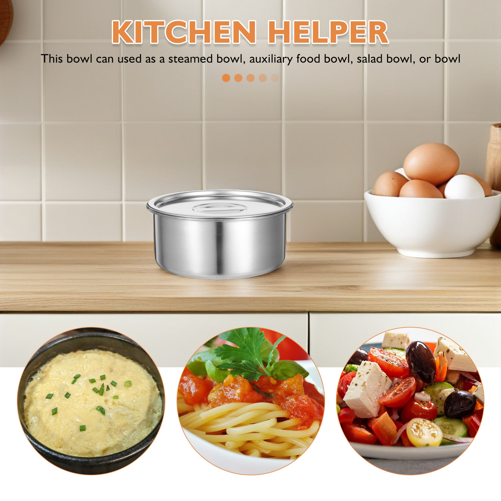 Tigela de Aço Inoxidável para  - Meal Prep Soup avaliação e preço