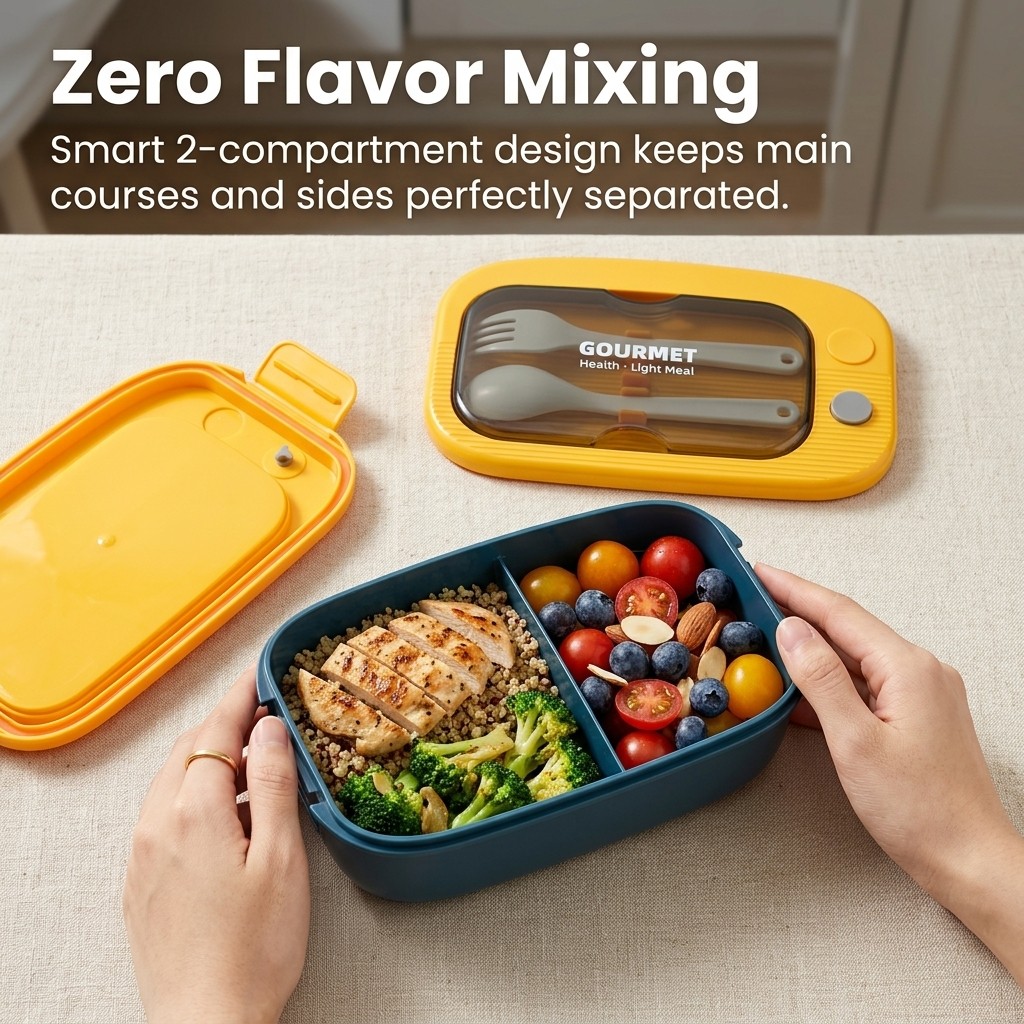 Marmita Plástica Bento com 2 C - Meal Prep Or Prep Meal avaliação e preço