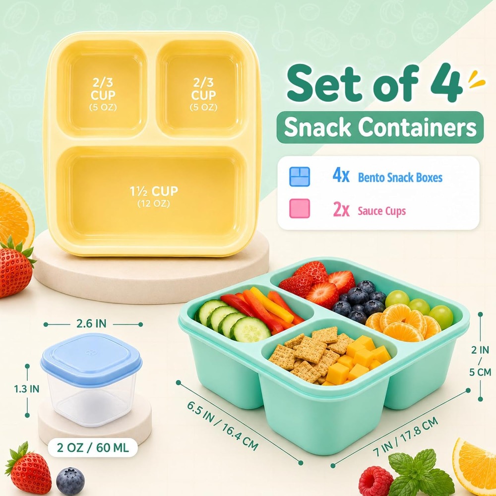 Caixa Bento com 3 Compartiment - Meal Prep Healthy Lunch avaliação e preço