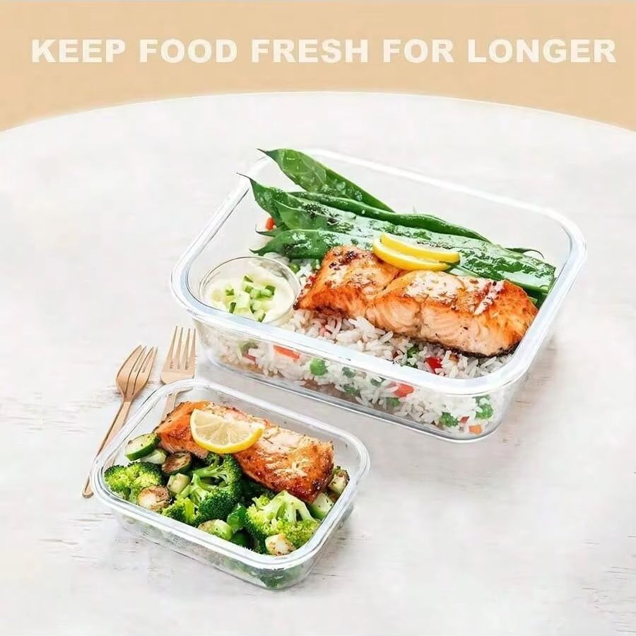 Recipiente de vidro para armaz - Meal Prep Jars With Lids avaliação e preço