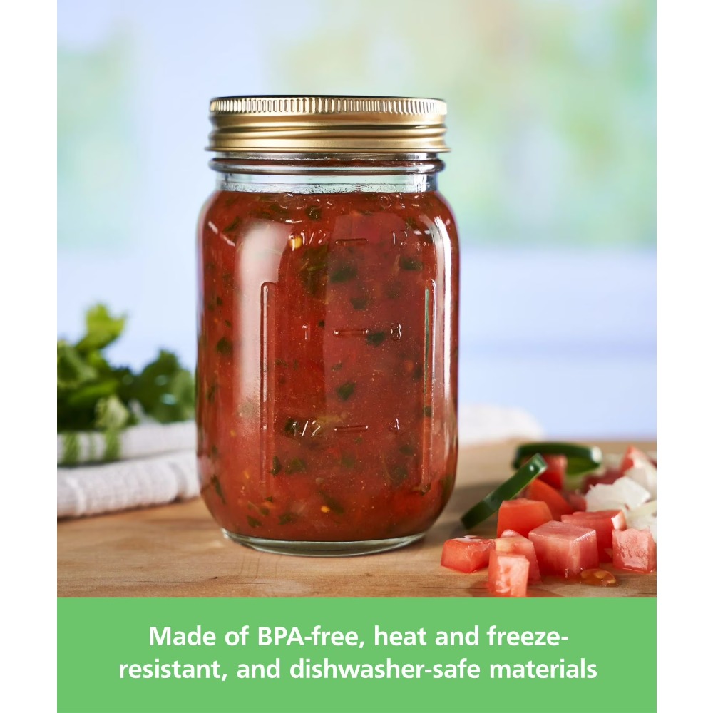 Frascos de Vidro Mason de 16 o - Meal Prep Jars With Lids avaliação e preço