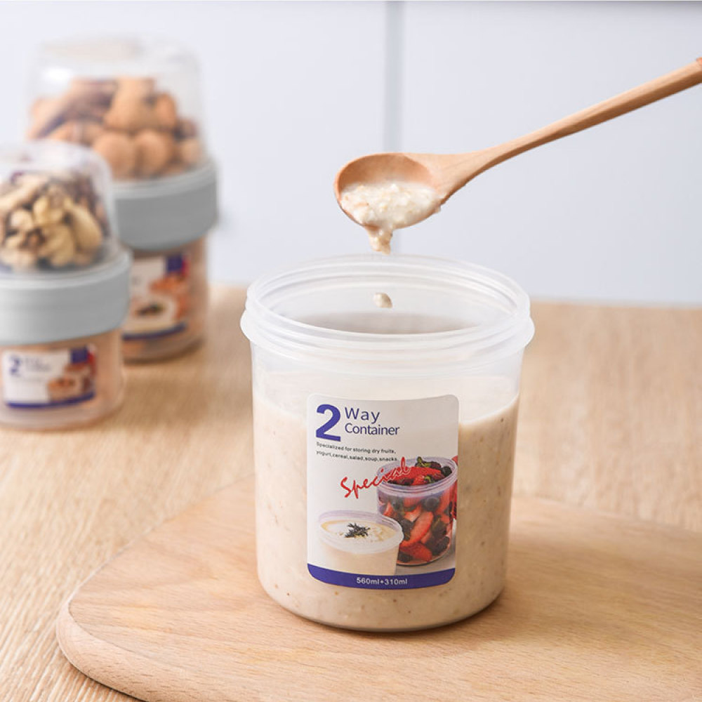 Recipiente Portátil de Dupla C - Meal Prep Jars With Lids avaliação e preço